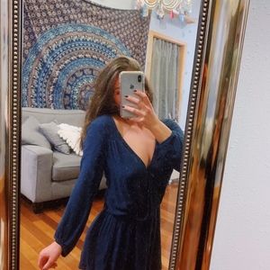 Navy/Dark Blue Long Sleeve Romper